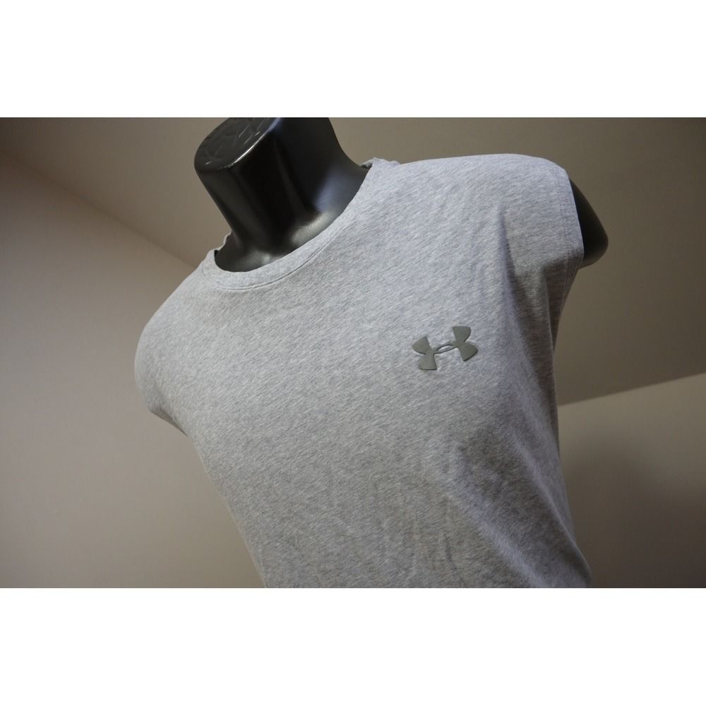 Under Armour Sleeveless Shirt Mens XL Gray Charged Cotton HeatGear Excellent